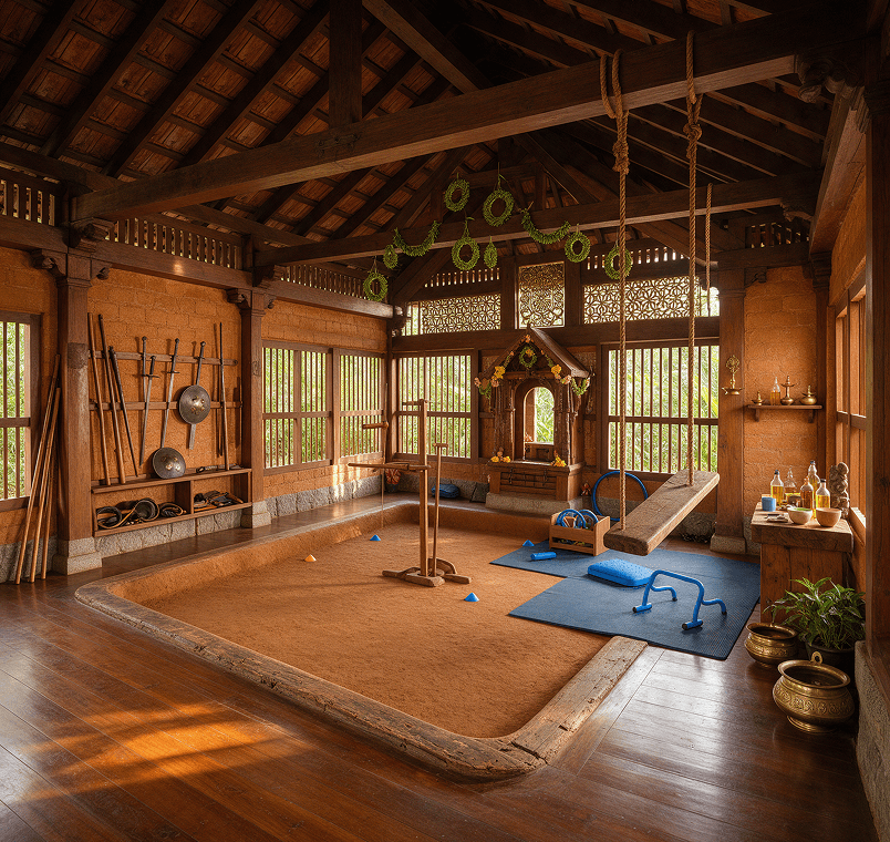 Participant practicing guided Kalari Therapy movements