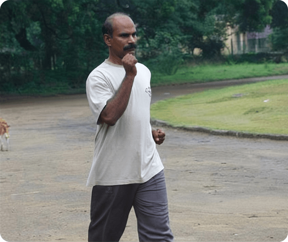 Athlete preparing at a running track
